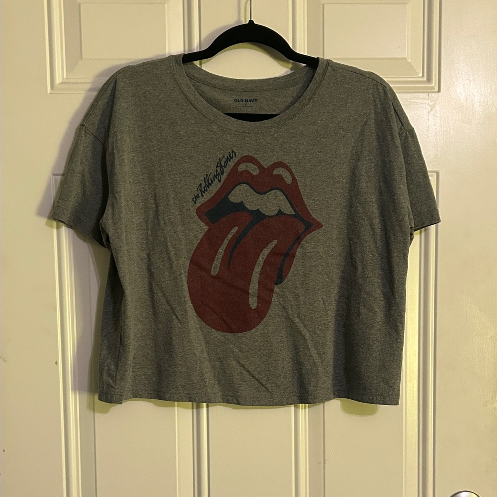 Old Navy Gray Tee with Red Graphic